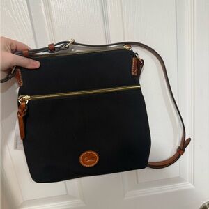 Dooney & Bourke Black and Tan Crossbody Bag